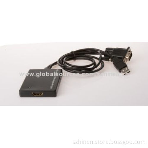 VGA and USB to HDMI Adapter with Pigtail VGA/USB Cable, Power from USB Port